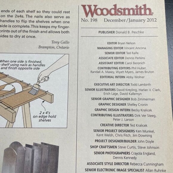 Woodsmith Woodworking Magazine u Vol 33 Issue 198 Dec Jan 2012 Tips Techniques - Picture 4 of 8